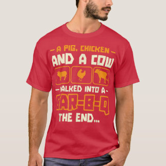 豚の鶏と牛がバーB Q The Tシャツ