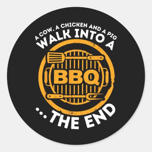 豚の鶏と牛 – Bbqおもしろい Smoker Byrbe ラウンドシール (正面)