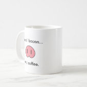 豚の鼻でベーコンを嗅ぐ... コーヒーマグカップ (正面左)