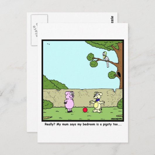 豚の ポストカード (正面/裏面)