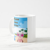 豚はおもしろいを食べたい コーヒーマグカップ (正面左)