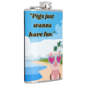 豚はおもしろいを食べたい フラスク (右)