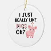 豚は本当に好き? セラミックオーナメント (左)