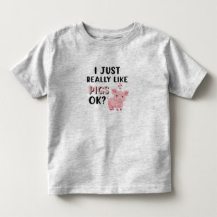 豚は本当に好き? トドラーTシャツ