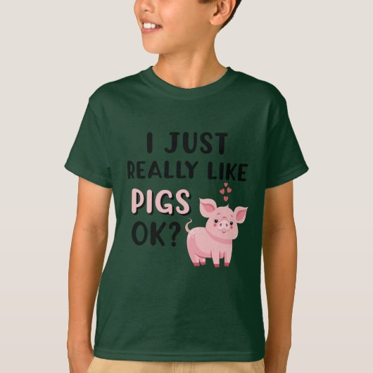 豚は本当に好き? Tシャツ (正面)