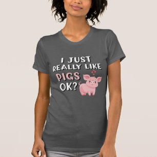 豚は本当に好き? Tシャツ