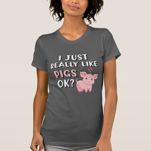 豚は本当に好き? Tシャツ (正面)