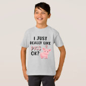 豚は本当に好き? Tシャツ (正面フル)
