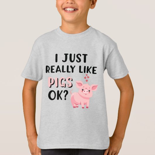 豚は本当に好き? Tシャツ (正面)