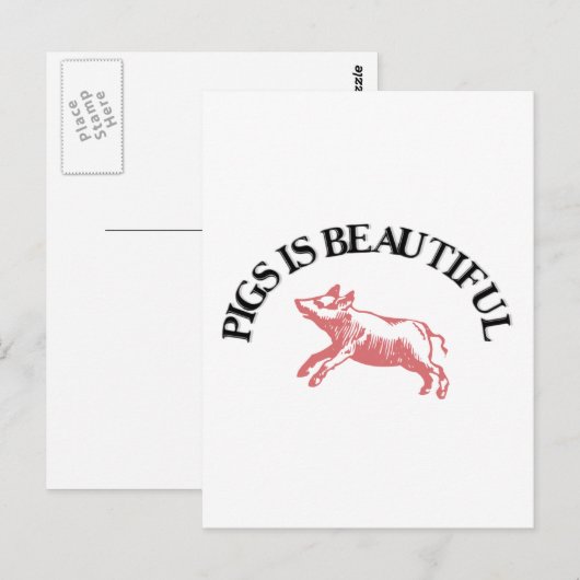 豚は美しい ポストカード (正面/裏面)