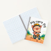 豚は飛べない。LピンクBG ノートブック (内部)