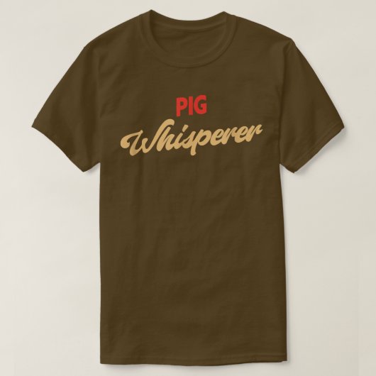 豚ひげおもしろい豚 Tシャツ (デザイン正面)