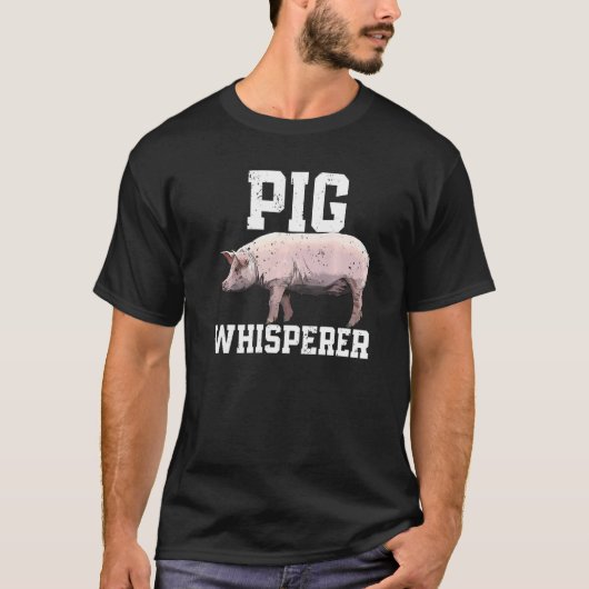 豚ひげ農家農業動物 Tシャツ (正面)