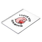 豚ぶたをたくさん蒔おもしろいくのが大好き ノートブック (左側)