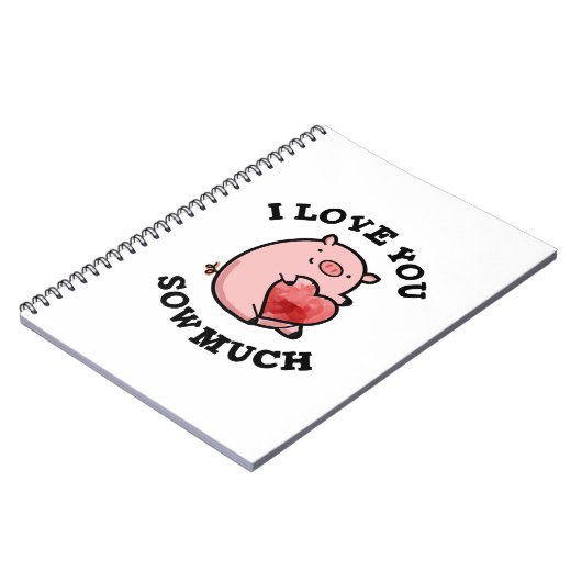 豚ぶたをたくさん蒔おもしろいくのが大好き ノートブック (左側)