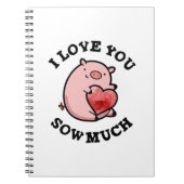 豚ぶたをたくさん蒔おもしろいくのが大好き ノートブック (正面)