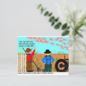 豚もしが漫画のおもしろい贈り物や収集品を飛んだ ポストカード (スタンド正面)