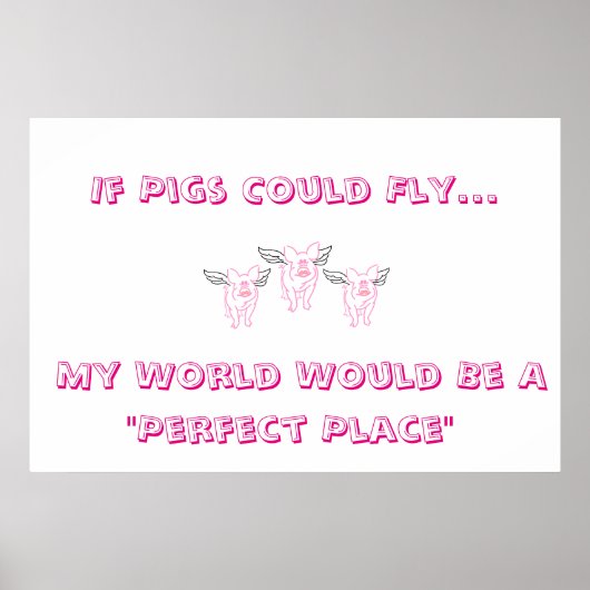 豚もしはポスターを飛ぶことができる ポスター (正面)