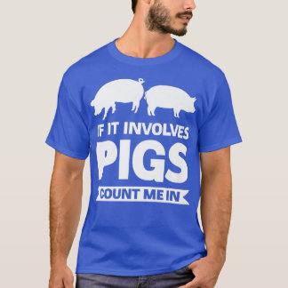 豚もしは私を保険料で数える Tシャツ