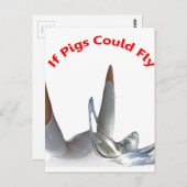豚もしは飛ぶことができる ポストカード (正面/裏面)