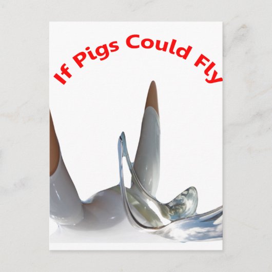 豚もしは飛ぶことができる ポストカード (正面)