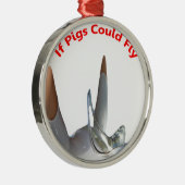 豚もしは飛ぶことができる メタルオーナメント (右)