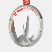 豚もしは飛ぶことができる メタルオーナメント (左)