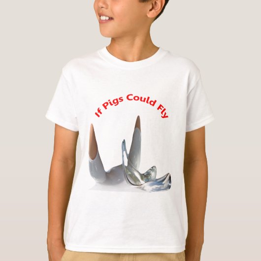 豚もしは飛ぶことができる Tシャツ (正面)