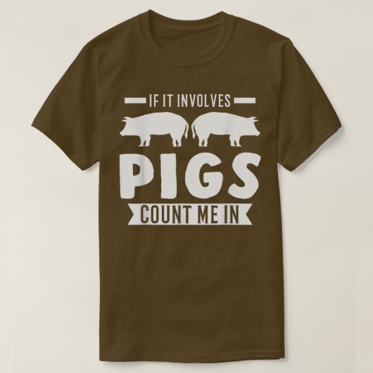 豚もしは3212年に私を数える Tシャツ (デザイン正面)