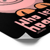 豚をパチンと引っ張りおもしろい出す ポスター (角)