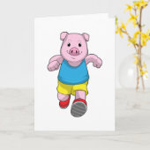 豚をランナーにして走る カード (黄色い花)