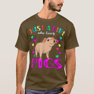 豚を愛するただの女の子3579 Tシャツ