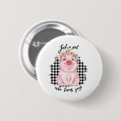 豚を愛するただの女の子 缶バッジ (正面&裏面)