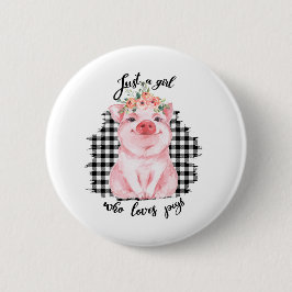 豚を愛するただの女の子 缶バッジ