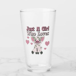 豚を愛する女の子 タンブラーグラス