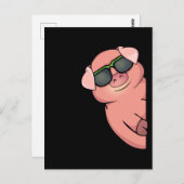 豚を愛する女性のための豚ギフト豚ブタ豚 ポストカード (正面/裏面)