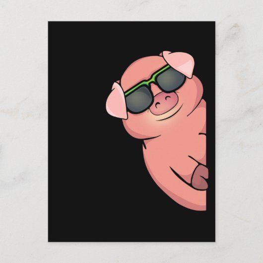 豚を愛する女性のための豚ギフト豚ブタ豚 ポストカード (正面)