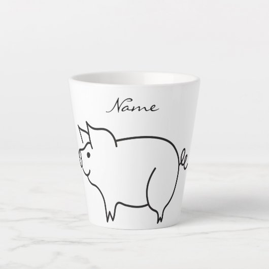 豚アニマルサンダー_コーブ カフェラテマグ (正面)
