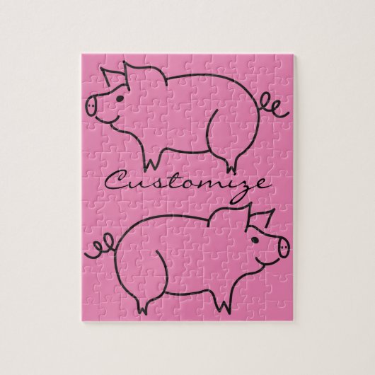 豚アニマルサンダー_コーブ ジグソーパズル (縦)