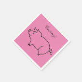 豚アニマルサンダー_コーブ スタンダードカクテルナプキン (角)