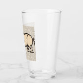 豚アンティークピギーかわいいヴィンテージイラストレーション タンブラーグラス (左)