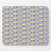 豚アンティークピギーかわいいヴィンテージイラストレーション マウスパッド (正面)