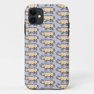 豚アンティークピギーかわいいヴィンテージイラストレーション iPhone 11 ケース
