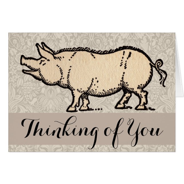 豚アンティークピギーカワイイヴィンテージ (正面横)