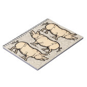 豚アンティークピギーカワイイヴィンテージ ノートブック (左側)