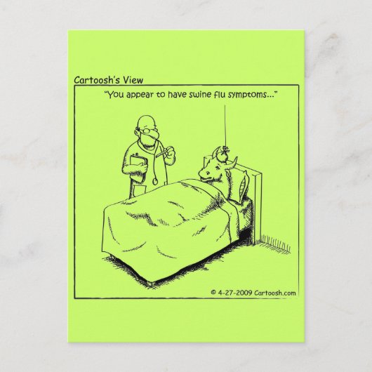 豚インフルエンザ ポストカード (正面)