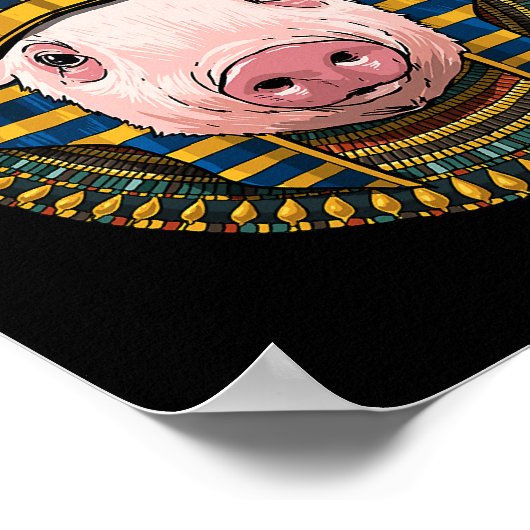 豚エジプトのファラオ歴史学者90 ポスター (角)