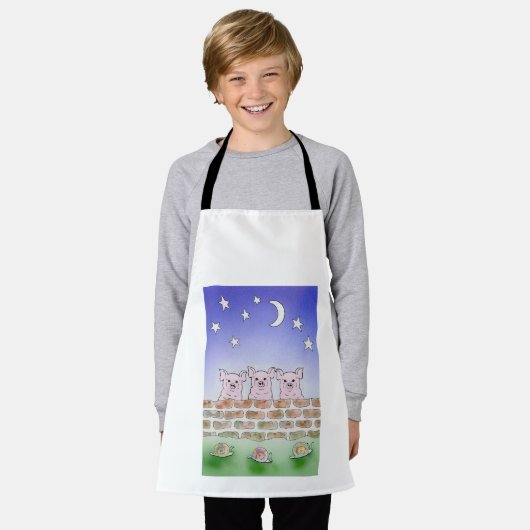 豚エプロン3 エプロン (着用した状態)