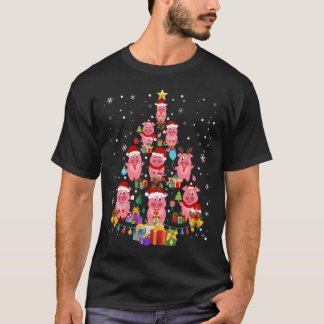 豚オーナメントデコレーションクリスマスツリーメリーピグマ Tシャツ