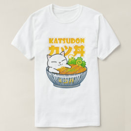 豚カツ丼ネコ Tシャツ